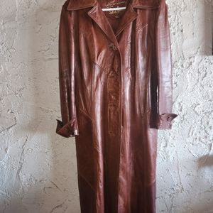 Butter soft, vintage leather trench coat